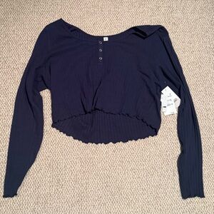 Nordstrom Dark Blue Crop Top